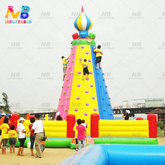 NB-SG028 Air Rock Mountain Inflatable Climbing Wall Sports Games Customizable 0.55mm PVC inflatable climbing wall